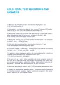 ACLS2 QUESTIONS AND ANSWERS