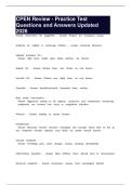 CPEN Review - Practice Test Questions and Answers Updated 2026