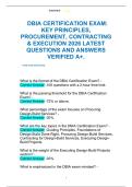 DBIA CERTIFICATION EXAM&colon; KEY PRINCIPLES&comma; PROCUREMENT&comma; CONTRACTING &EXECUTION2026 LATEST QUESTIONS AND ANSWERS VERIFIED A&plus;