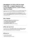 ACCUPLACER Complete Test Study Guide 2026 &vert; Full Exam Prep&comma; Practice Questions & Verified Answers &vert; Latest Version