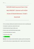 Rasmussen NUR 2092 Health Assessment Exam 2 2026&sol;2027 &vert; Complete Study Guide with 200&plus; Q&A &vert; Integumentary&comma; Head & Neck&comma; Respiratory&comma; Cardiac & Peripheral Vascular &vert; Verified Answers with Rationales &vert; Grade A&plus; &vert; NGN-Aligned