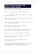 CPEN Practice Questions and Answers 100&percnt; Verified