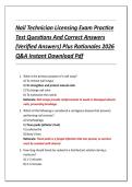 Nail Technician Licensing Exam Practice  Test Questions And Correct Answers  &lpar;Verified Answers&rpar; Plus Rationales 2026  Q&A Instant Download Pdf 