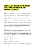 LMSW SOLUTION PACK TEST BANK 2026 UPDATED QUESTIONS WITH ANSWERS GRADED A&plus;