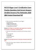 NCCCO Rigger Level I Certification Exam  Practice Questions And Correct Answers  &lpar;Verified Answers&rpar; Plus Rationales 2026  Q&A Instant Download Pdf 