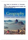 Test Bank for Introduction to Geography 16th Edition by Mark Bjelland &comma; David H&period; Kaplan and Jon Malinowski isbn-9781260364132