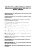 MARYLAND STATE LAW TEST FOR COUNSELORS STUDY GUIDE COMPREHENSIVE STUDY GUIDE 2026 FULL QUESTIONS AND SOLUTIONS GRADED A&plus;