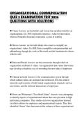 ORGANIZATIONAL COMMUNICATION QUIZ 2 EXAMINATION TEST 2026 QUESTIONS WITH SOLUTIONS