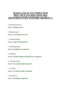 MARYLAND STATE INSPECTION ACTUAL EXAM PAPER 2026 QUESTIONS WITH ANSWERS GRADED A&plus;