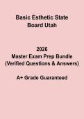Basic Esthetic State Board Utah Study Guide &vert; Licensing Prep 2026
