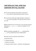 OSSF INSTALLER 2 FINAL PAPER 2026 QUESTIONS WITH FULL SOLUTION