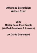 Arkansas Esthetician Written Exam Study Guide &vert; Licensing Prep 2026