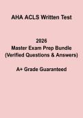 AHA ACLS Written Test Study Guide &vert; Advanced Cardiac Life Support Prep 2026