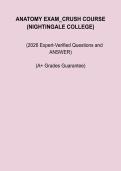 Anatomy Exam Crash Course Nightingale College &ndash; Questions&comma; Answers and Study Guide PDF