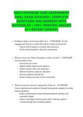 HEALTHSTREAM JANE ASSESSMENT FINAL EXAM 2025&sol;2026 &vert; COMPLETE QUESTIONS AND ANSWERS WITH RATIONALES &vert; 100&percnt; VERIFIED&sol; GRADED A&plus;< RECENT UPDATE>