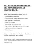 PAEA PEDIATRICS EOR EXAM EXAM SCRIPT 2026 TEST PAPER QUESTIONS AND SOLUTIONS GRADED A&plus;