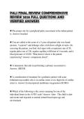 PALS FINAL REVIEW COMPREHENSIVE REVIEW 2026 FULL QUESTIONS AND VERIFIED ANSWERS