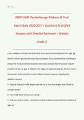 Walden NRNP 6645 Psychotherapy Midterm & Final Exam 2026&sol;2027 &vert; Complete Study Guide with 400&plus; Q&A &vert; CBT&comma; DBT&comma; Psychodynamic&comma; IPT&comma; SFBT & Group Therapy &vert; Verified Answers with Rationales &vert; Grade A&plus; &vert; NGN-Aligned