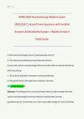 Walden NRNP 6645 Psychotherapy Midterm Exam 2026&sol;2027 &vert; Complete Study Guide with 400&plus; Q&A &vert; Therapeutic Alliance&comma; Psychodynamic&comma; Family & Group Therapy &vert; Verified Answers with Rationales &vert; Grade A&plus; &vert; NGN-Aligned
