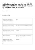 Module 2 exam portage learning microbio 171 BIOD Exam QUESTIONS WITH Detailed Answer Key For &lpar;2026&rpar; Exam&comma; A&plus; Solutions