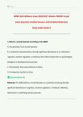 Walden NRNP 6635 Psychopathology Midterm Exam 2026&sol;2027 &vert; Complete Study Guide with 200&plus; Q&A &vert; DSM-5-TR Criteria&comma; Mood Disorders&comma; Psychosis&comma; Personality Disorders & Differential Diagnosis &vert; Verified Answers with Rationales &vert; Grade A&plus; &vert; NGN-Aligned