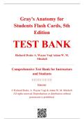 Test Bank - Gray's Anatomy for Students Flash Cards&comma; 5th Edition &ndash; Richard Drake&comma; A&period; Wayne Vogl&comma; Adam W&period; M&period; Mitchell
