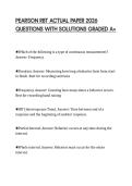 PEARSON RBT ACTUAL PAPER 2026 QUESTIONS WITH SOLUTIONS GRADED A&plus;