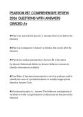 PEARSON RBT COMPREHENSIVE REVIEW 2026 QUESTIONS WITH ANSWERS GRADED A&plus;