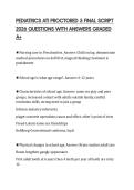 PEDIATRICS ATI PROCTORED 5 FINAL SCRIPT 2026 QUESTIONS WITH ANSWERS GRADED A&plus;