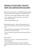 PEDIATRICS ATI PROCTORED 5 PRACTICE SCRIPT 2026 QUESTIONS WITH SOLUTIONS