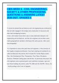 CIEN WEEK 6 - CIVIL ENGINEERING&comma; SOCIETY & OTHER PROFESSIONS&period; QUESTIONS & ANSWERS LATEST 2026-2027&period; GRADED A