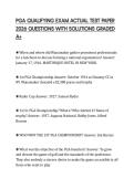 PGA QUALIFYING EXAM ACTUAL TEST PAPER 2026 QUESTIONS WITH SOLUTIONS GRADED A&plus;