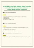NR 442&sol;NR442 Exam 4 &lpar;NEW 2026&sol;2027 Update&rpar; &vert; Complete Community Health Nursing Questions and Answers &vert; Accurate Verified Solutions &ndash; Chamberlain