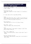 PNCB CPN Exam Questions with Answers 100&percnt; Solved