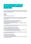 ATI RN ASSESSMENT LEVEL 1 B EXAM QUESTIONS & ANSWERS PASSED 100&percnt;