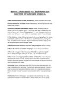 MARYVILLE NURS 623 PRACTICE EXAMINATION 2026 QUESTIONS WITH ANSWERS GRADED A&plus;
