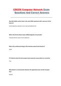 CS6250 Computer Networks &ndash; Exam Questions and Correct Answers