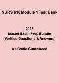 NURS 618 Module 1 Test Bank Questions &vert; Nursing Exam Prep 2026