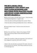 PHI BETA SIGMA FINAL ASSESSMENT TEST SCRIPT 2026 TEST PAPER QUESTIONS AND SOLUTIONS WITH PRACTICE EXAMS AND STUDY GUIDE CERTIFICATION REVIEW GRADED A&plus;