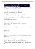 CPN Practice Test 2 Questions and Answers Updated 2026