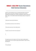 NR667 CEA FNP Exam &ndash; Questions and Correct Answers