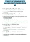 PHYS 204 FINAL ACTUAL EXAM PAPER 2026 QUESTIONS WITH ANSWERS GRADED A&plus;