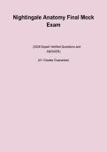 Nightingale Anatomy Final Mock Exam &ndash; Practice Test&comma; Questions and Answers PDF