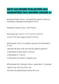 MATH 3339 EXAMINATION SET 2026 SOLVED QUESTIONS GRADED A&plus;