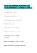 MATH GKT PREPARATION TEST 2026 QUESTIONS AND CORRECT ANSWERS GRADED A&plus;