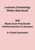 Louisiana Cosmetology Written State Board Study Guide &vert; Licensing Prep 2026