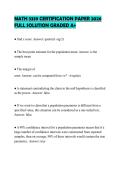 MATH 3339 PREPARATION TEST 2026 QUESTIONS AND CORRECT ANSWERS GRADED A&plus;