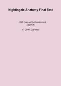 Nightingale Anatomy Final &ndash; Questions&comma; Answers and Study Guide PDF