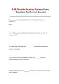 S-12 Citywide Sprinkler Systems Exam &ndash; Practice Questions and Correct Answers Study Guide