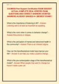 CALMHSA Peer Support Certification EXAM 2026&sol;2027  ACTUAL COMPLETE REAL VERIFIED EXAM  QUESTIONS AND CORRECT ANSWERS &lpar;VERIFIED  ANSWERS&rpar; ALREADY GRADED A&plus; &vert;&vert;NEWEST EXAM&excl;&excl;&excl; 